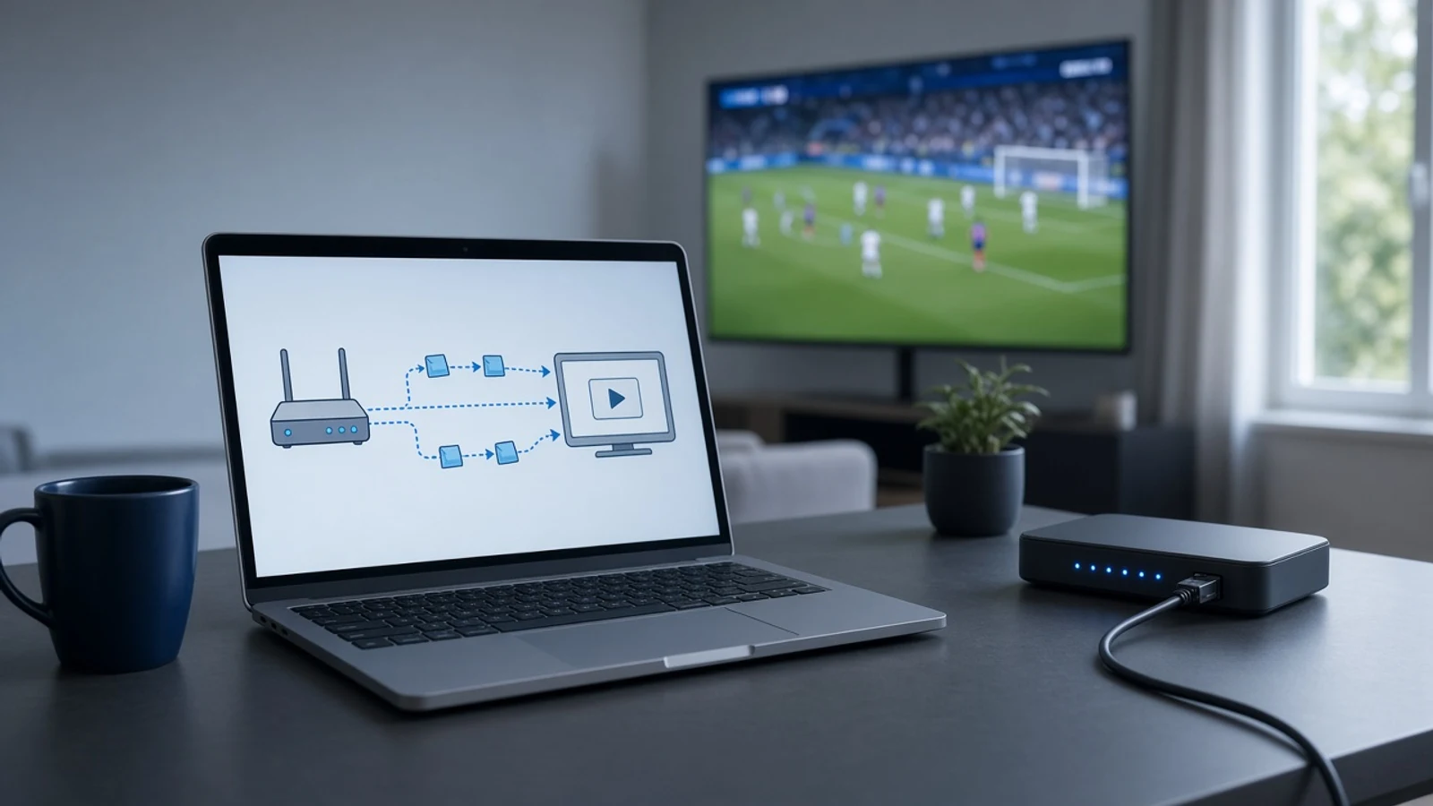 IPTV über Internet Protocol — Router, Player und Fernseher